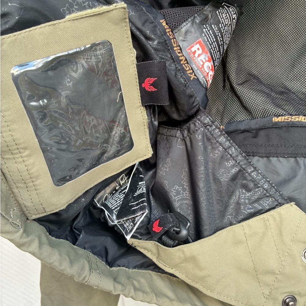 Mission Six Falcon Series Jacket XS RECCO Hooded Olive Green Snow Ski Ride - Picture 10 of 16